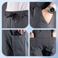 Pantalones cargo elásticos con cordón para hombre