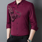 Camisa de manga larga con estampado de dragón de negocios para hombre