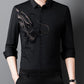 Camisa de manga larga con estampado de dragón de negocios para hombre