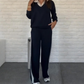 Conjunto de Top y Pantalones de Manga Larga para Mujer