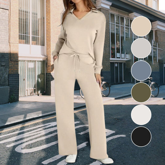 🛒Envío gratuito 30% de descuento🔥Conjunto de mujer de 2 piezas con mangas largas👖