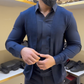 Camisa de dos piezas simulada para hombre