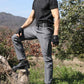 Pantalones cargo ajustados de color sólido para hombre para primavera y otoño