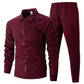 Conjunto de 2 piezas para hombre: chaqueta elegante con solapas y pantalones jogger