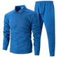 Conjunto de 2 piezas para hombre: chaqueta elegante con solapas y pantalones jogger