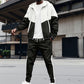 Conjunto deportivo de sudadera con capucha y joggers cónicos para hombre