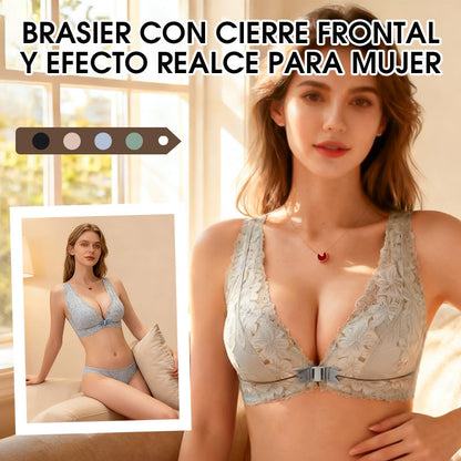 Brasier con Cierre Frontal y Efecto Realce para Mujer