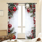 Juego de Cortinas Navideñas de 2 Piezas para Decoración del Hogar