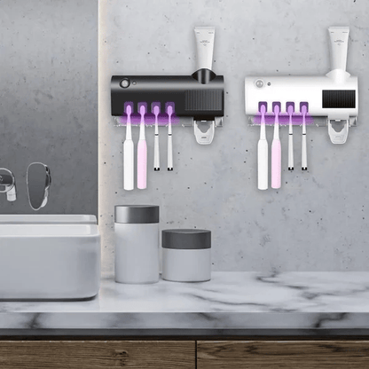 🎁Rebajas 50% de descuento💥Soporte inteligente para cepillos de dientes con esterilización UV🦷
