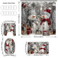 Christmas Snowman Shower Curtain Sets with 12 Hooks