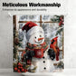 Christmas Snowman Shower Curtain Sets with 12 Hooks