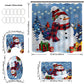 Christmas Snowman Shower Curtain Sets with 12 Hooks