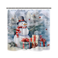 Christmas Snowman Shower Curtain Sets with 12 Hooks