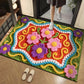 Alfombra antideslizante absorbente estilo hilo floral 3D