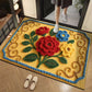 Alfombra antideslizante absorbente estilo hilo floral 3D