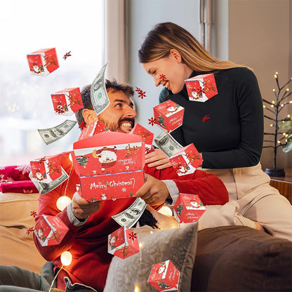Caja de regalo de dinero sorpresa emergente explosiva