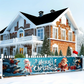 Banner colgante de Merry Christmas al aire libre