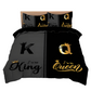 Conjunto de fundas de edredón de la pareja "King & Queen" de tres piezas