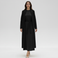 Vestido elegante de mujer y conjunto de dos piezas con cárdigan