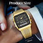 Reloj multifunción de estilo retro con cara cuadrada