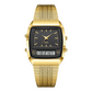 Reloj multifunción de estilo retro con cara cuadrada