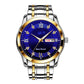 Reloj luminoso impermeable bicolor para hombre