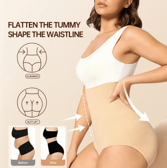 Braguitas moldeadoras de cintura alta con control abdominal