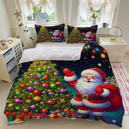 Set de 3 piezas para funda suave para edredón navideño