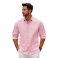 Camisa clásica de manga larga de hombre abotonada