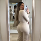 Mono de manga larga elegante para solapa para mujer