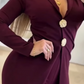 Mono de manga larga elegante para solapa para mujer