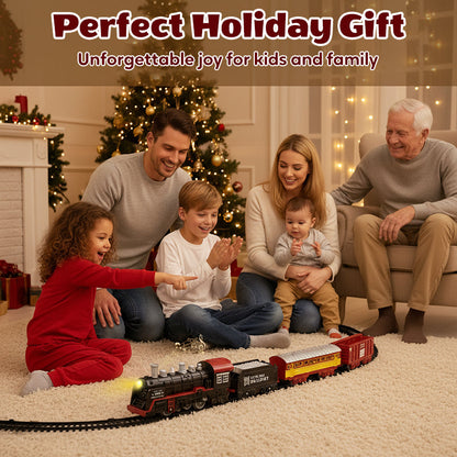 Tren de vapor eléctrico con luces y sonido