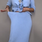 ⏳Offre limitée dans le temps : 50 % de réduction⏰Ensemble 2 pièces pull en maille élégant et jupe midi👚👗✈️Livraison gratuite