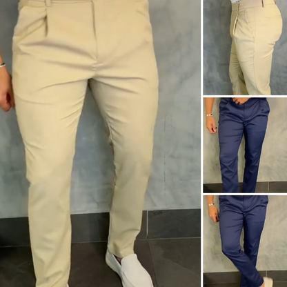 Pantalones de vestir ajustados para hombre