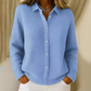 Jersey de mujer elegante con cuello abotonado