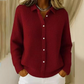Jersey de mujer elegante con cuello abotonado