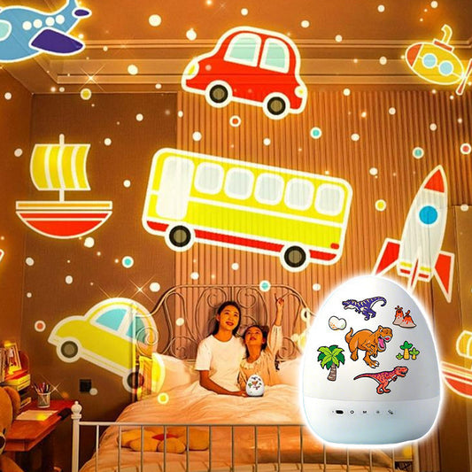 Proyector de luces nocturnas Dinosaur Egg con música para niños