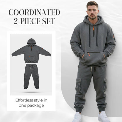 Conjunto de chándal de dos piezas para invierno masculino