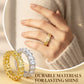Anillo de moda de circón brillante de círculo completo