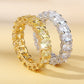 Anillo de moda de circón brillante de círculo completo