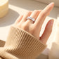 Anillo de moda de circón brillante de círculo completo