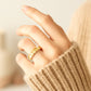 Anillo de moda de circón brillante de círculo completo