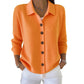 Camiseta informal de punto para mujer abotonada