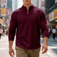 Sudadera Jacquard con cremallera de cuarto de barrio para hombre