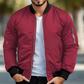 Chaqueta bomber clásica con cremallera para hombre