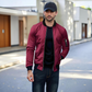 Chaqueta bomber clásica con cremallera para hombre