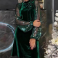 Vestido femenino de pajarita con pajarita de lentejuelas