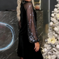 Vestido femenino de pajarita con pajarita de lentejuelas