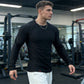 Camiseta de entrenamiento de manga larga de malla para hombre