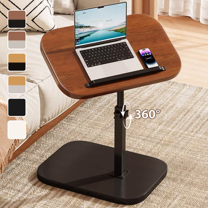 🛋️ ¡TIEMPO LIMITADO 50% DE DESCUENTO! ✨ Mesita auxiliar en forma de C con bandeja giratoria – ajustable, espaciosa, resistente 🍽️